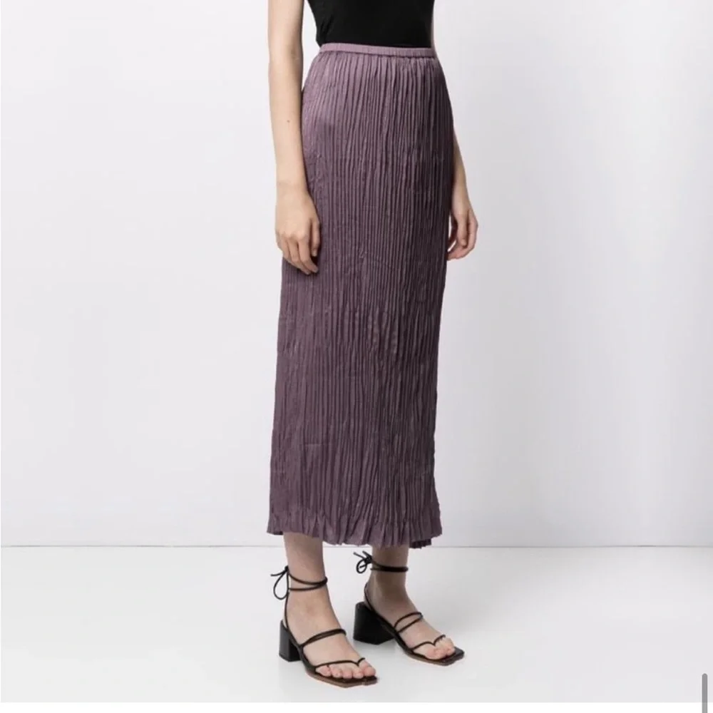 Vince Plum/Purple Pleated Midi Skirt